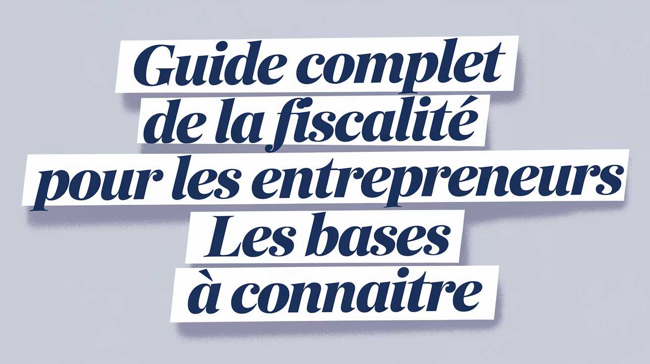 Guide Complet De La Fiscalit Pour Les Entrepreneurs Les Bases 