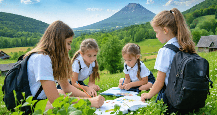 découvrez l'auvergne à travers les yeux de mes élèves. plongez dans une aventure pédagogique unique, alliant exploration des paysages enchanteurs et apprentissages enrichissants. un voyage inoubliable qui éveille la curiosité et nourrit l'esprit!