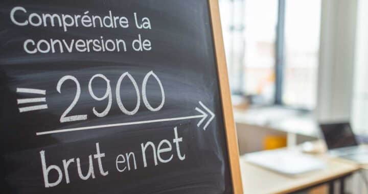 Comprendre la conversion de 2900 brut en net