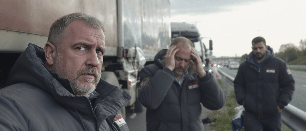 Trois chauffeurs g&eacute;orgiens en p&eacute;ril sur les autoroutes fran&ccedil;aises : un nouvel acte de dumping social r&eacute;v&eacute;l&eacute;