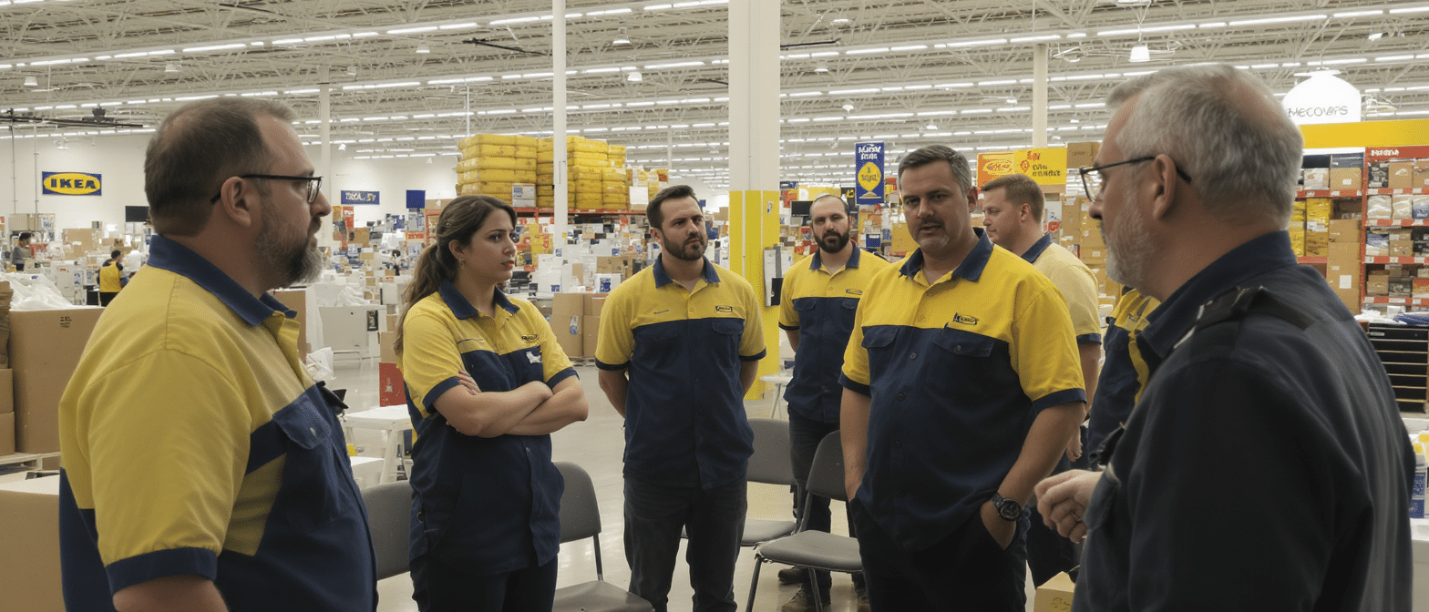 ikea prévoit jusqu’à 303 suppressions de postes en france, malgré 100 créations d’emplois. les syndicats dénoncent un plan « paradoxal ».