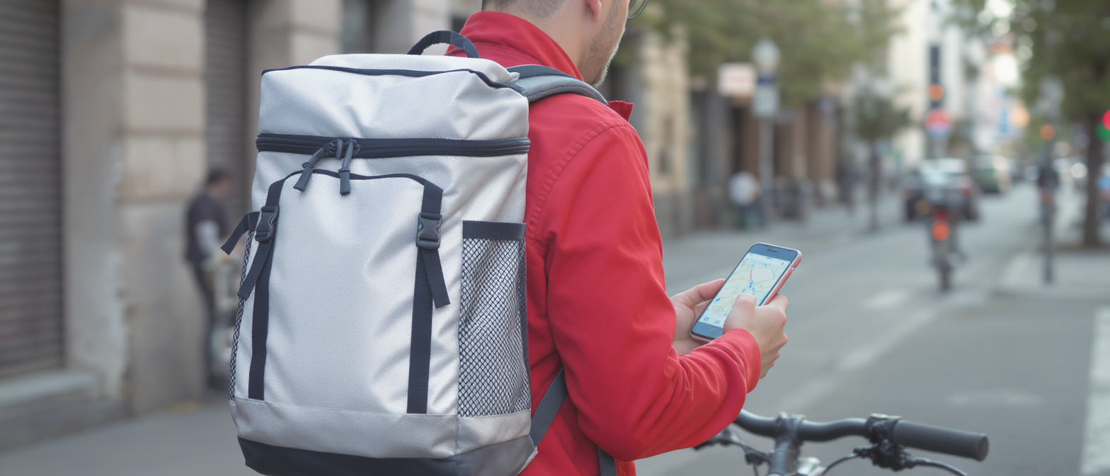 Sac isotherme au dos, GPS &agrave; la main : le quotidien sous pression des livreurs